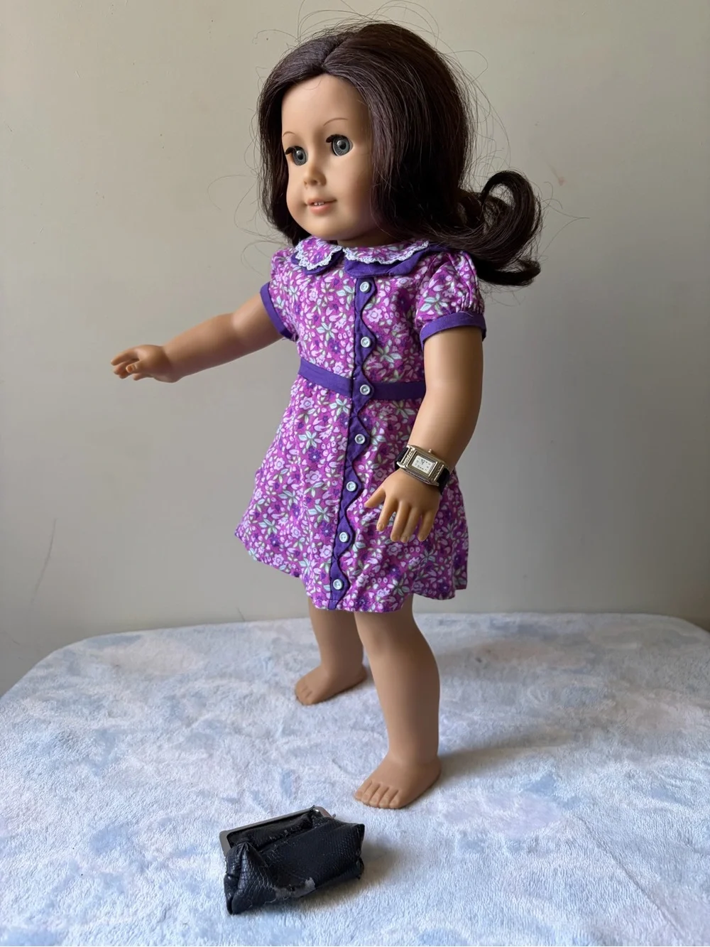 American Girl doll Ruthie with partial meet and accessories arms stained